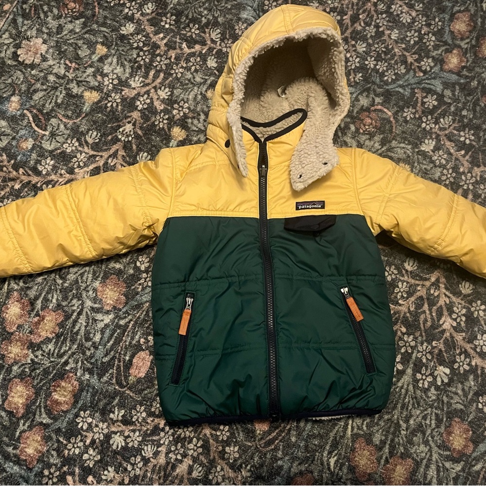 Yellow and Green Hooded Patagonia
